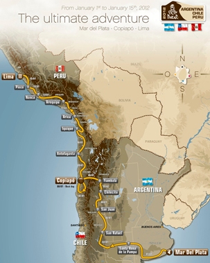 Dakar Rally-Raid Current Route